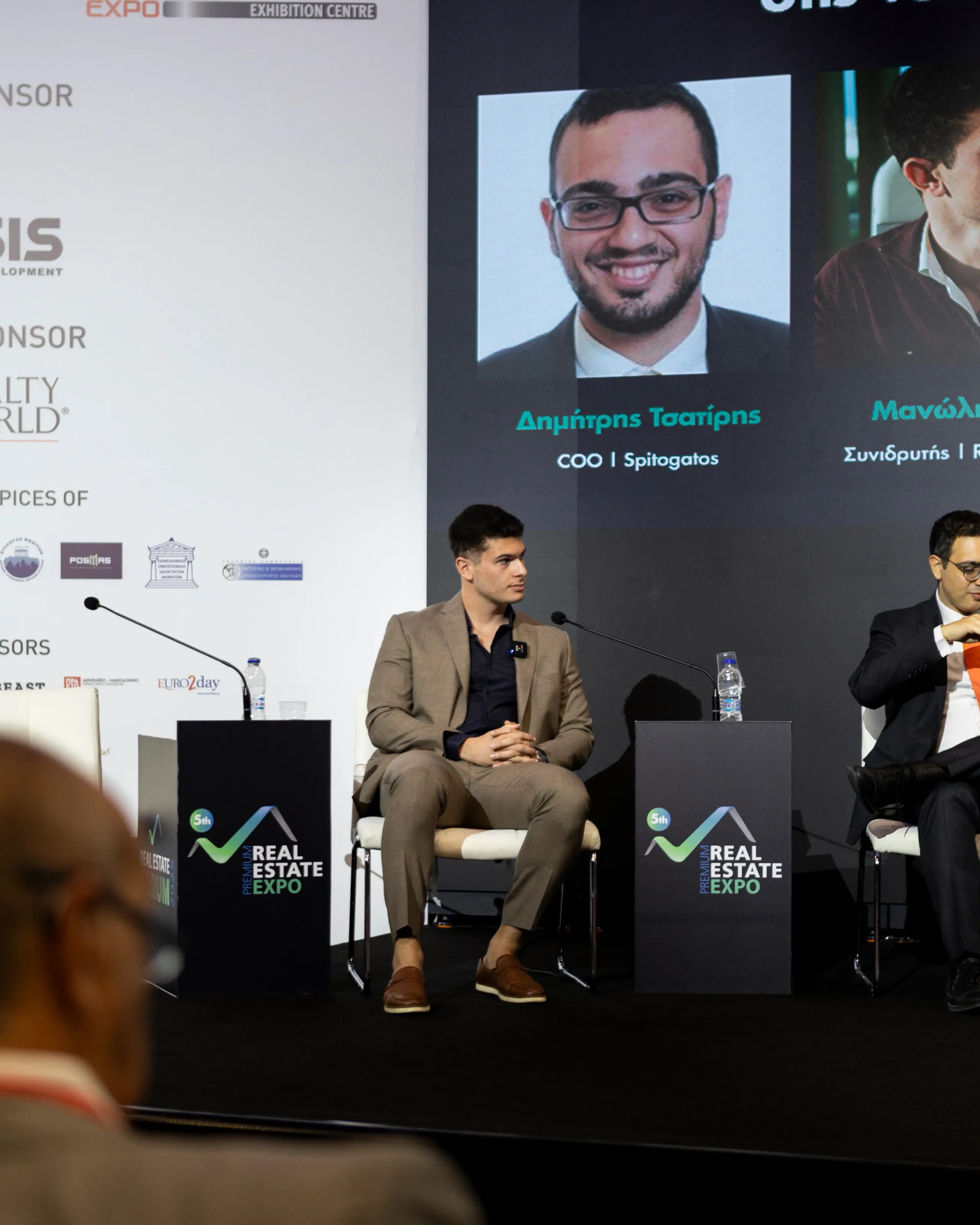 RealFlow Agency speaking on a panel at the Premium Real Estate Expo in Athens